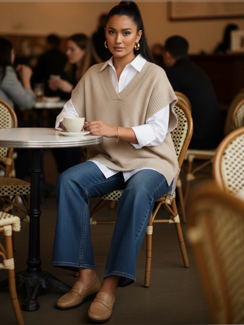 (#62) ZARA Oversized Sweater Vest